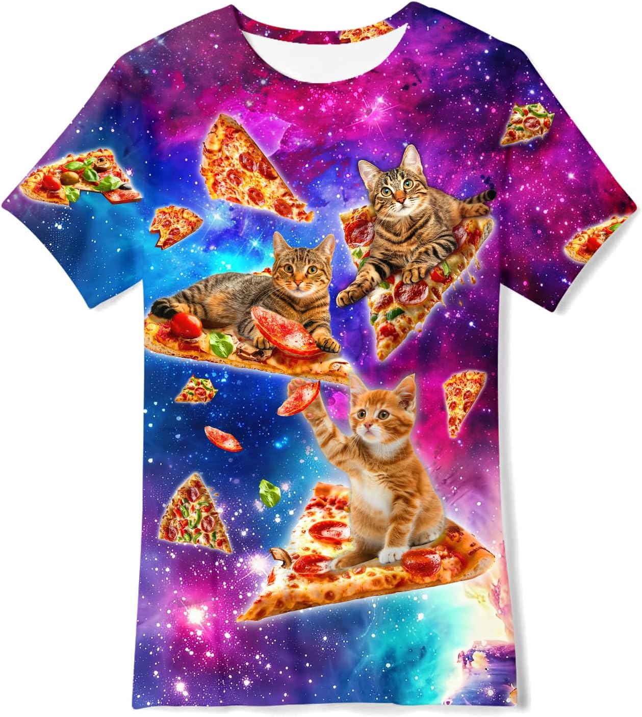 Kids Funny Graphic Polyester Colorful T Shirt for Boys Girls Size 4-14