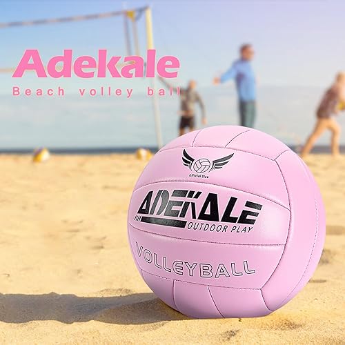 Miniatura 8 de adekale Soft Outddor Beach Volleyball Official Size 5 Indoor&Outdoor Play VolleyballTraining Equipment for Adults,Teenagers,Beginners with Pump and