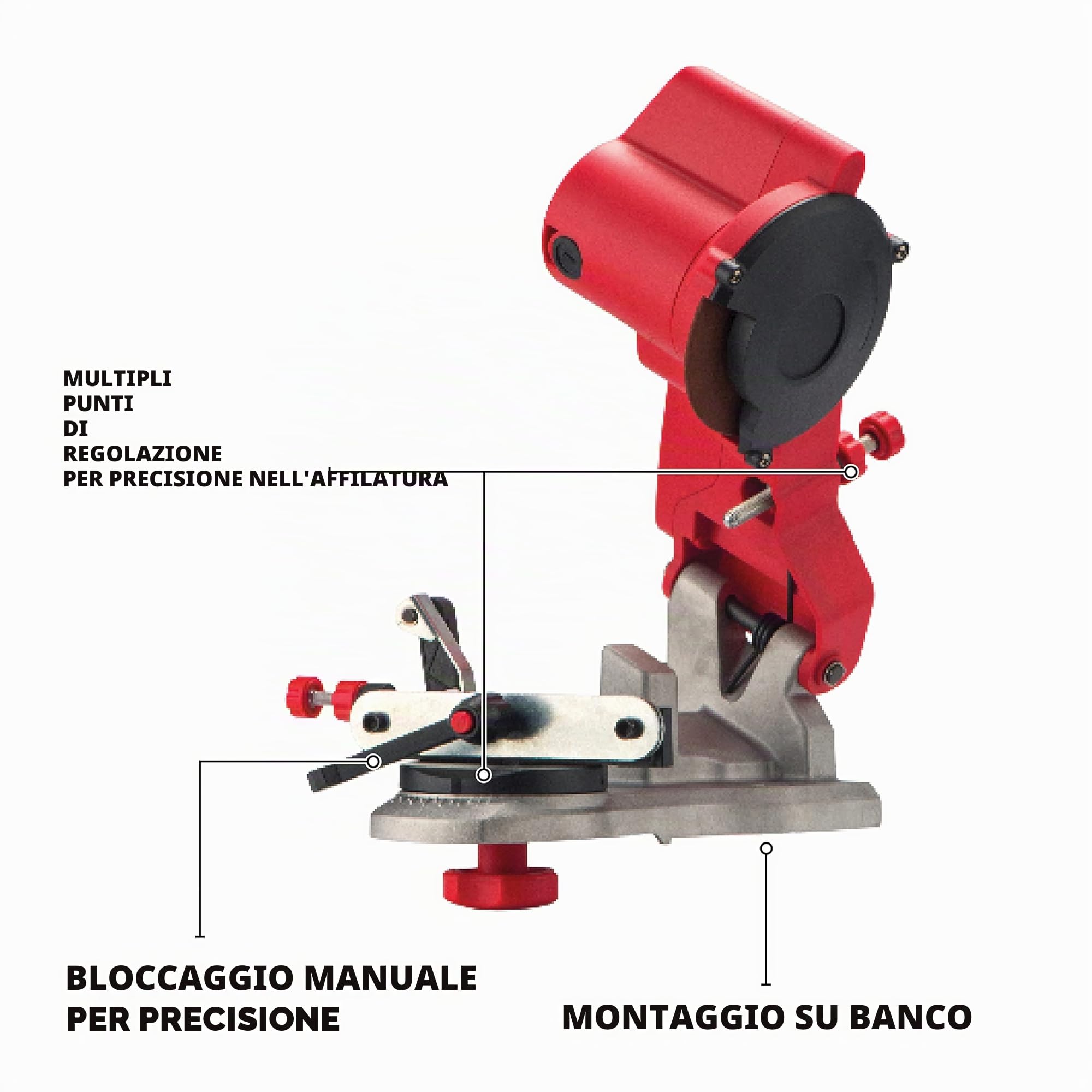 Oregon Mini Smerigliatrice Compatta da 230 Volt, Affilatrice Universale da Motosega, per Tutti i Tipi di Catena fino ad un Passo di 0,404", 2 Dischi Abrasivi Inclusi (310-230)