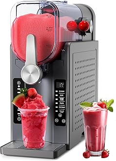 Slushie Machine,No Ice Needed All-in-One Slushy Maker for Home, Real-Time Temp Display, Auto-Clean, 6 Preset | Frozen Margaritas, Cocktails, Frappés, Ice Cream, Smoothies, Milkshakes