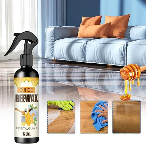 Miniatura 1 de Spray de cera de abeja natural micromolecularizada, 4.1 fl oz, cera de abeja en aerosol para muebles, cuidado de muebles, utilizado para mesa de