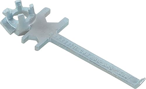 Miniatura 2 de Vestil Llave de tuerca de tambor de mano recta de acero fundido de zinc pulido BNW-IX-W