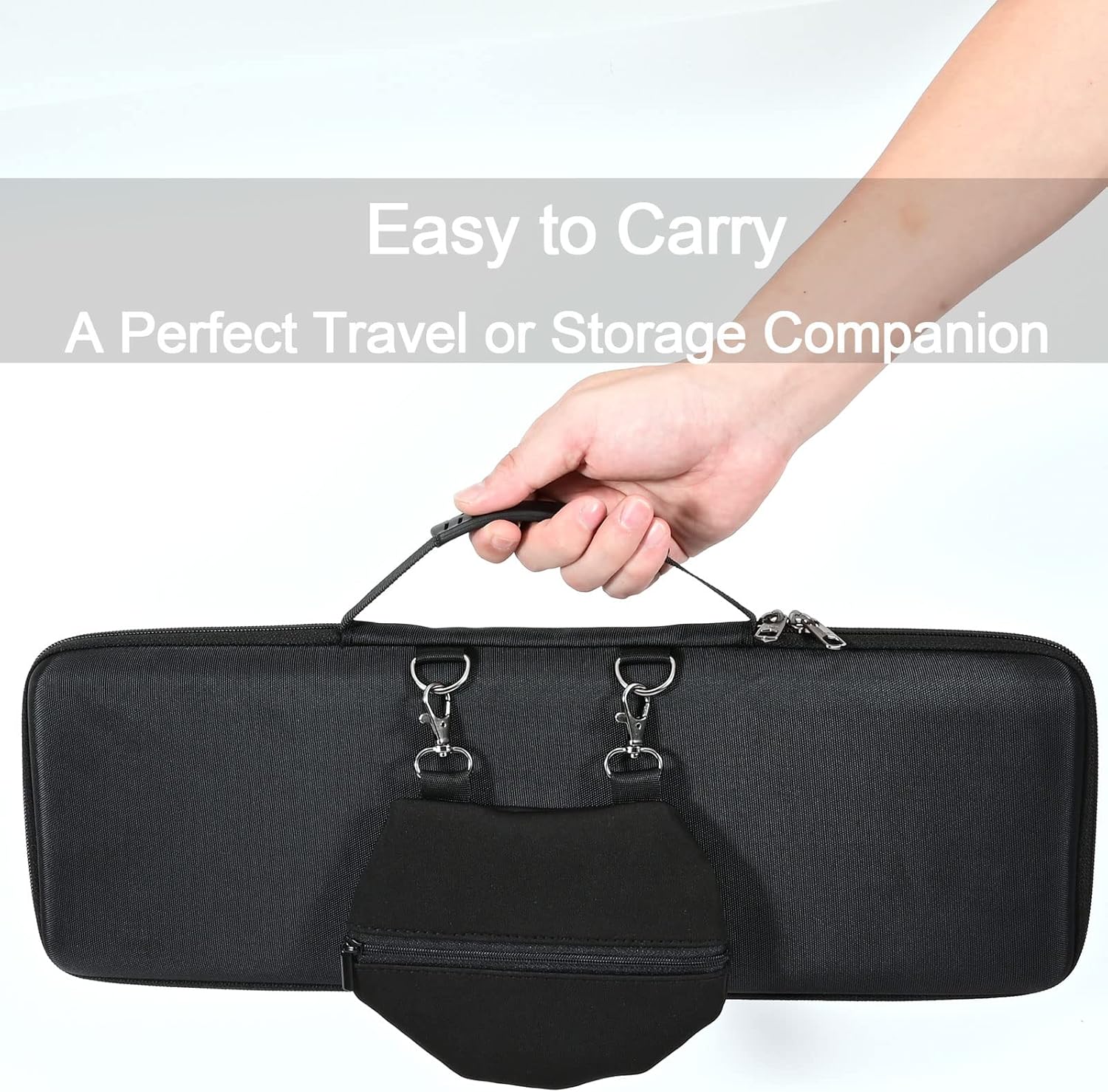 RAIACE Hard Storage Case Compatible with Logitech MX Mechanical Wireless Illuminated Performance Keyboard. (Case Only) - Black - Image 7