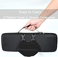 Vista 7 de RAIACE Estuche rígido de almacenamiento compatible con teclado mecánico inalámbrico de rendimiento iluminado Logitech MX (solo funda), color negro