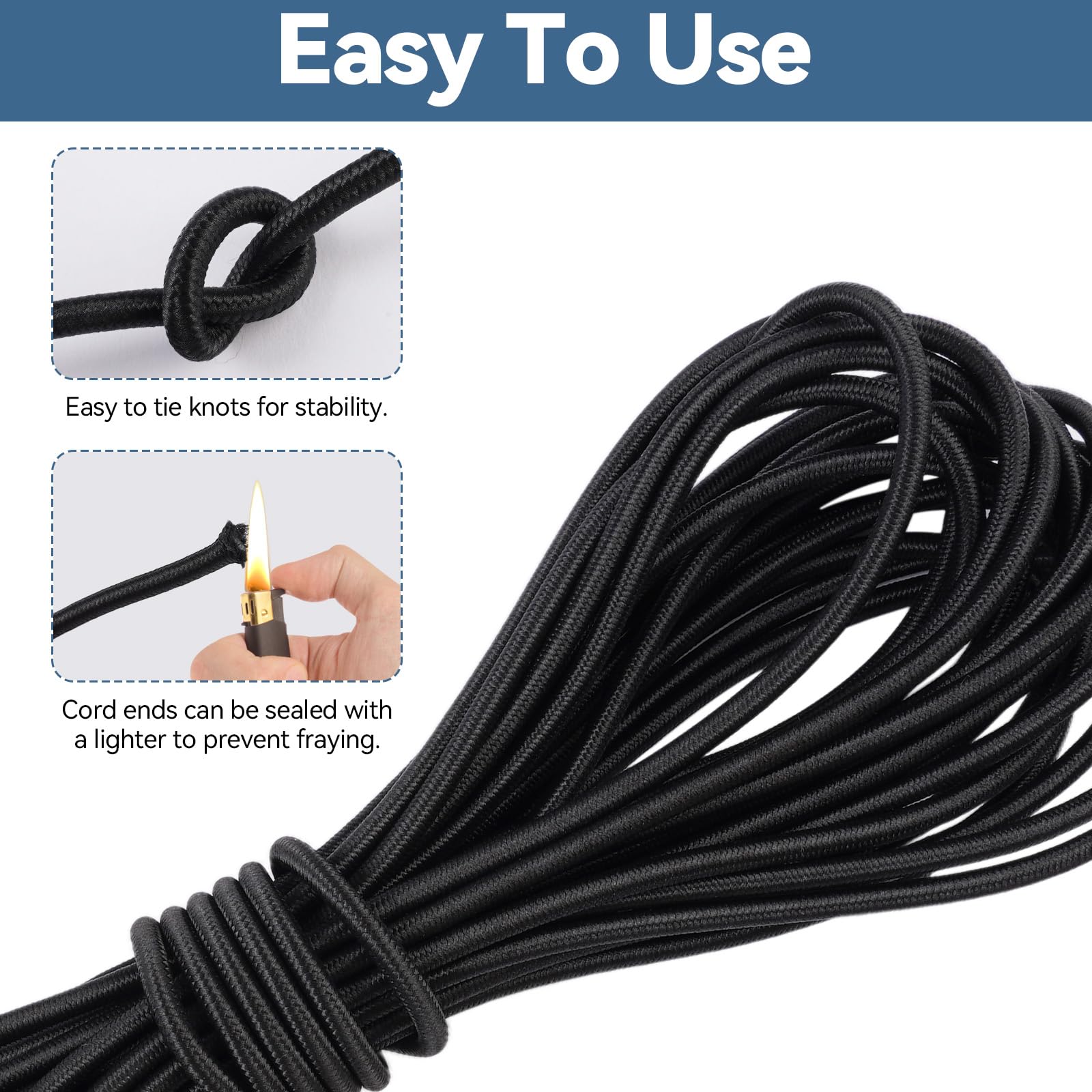 Trimming Shop 5mm Larga Nera Elastico Nastro per Cucito E Artigianato - Bobina Elastico Piatto Cinturino per Abbigliamento - Elastico Cavo per gonne e