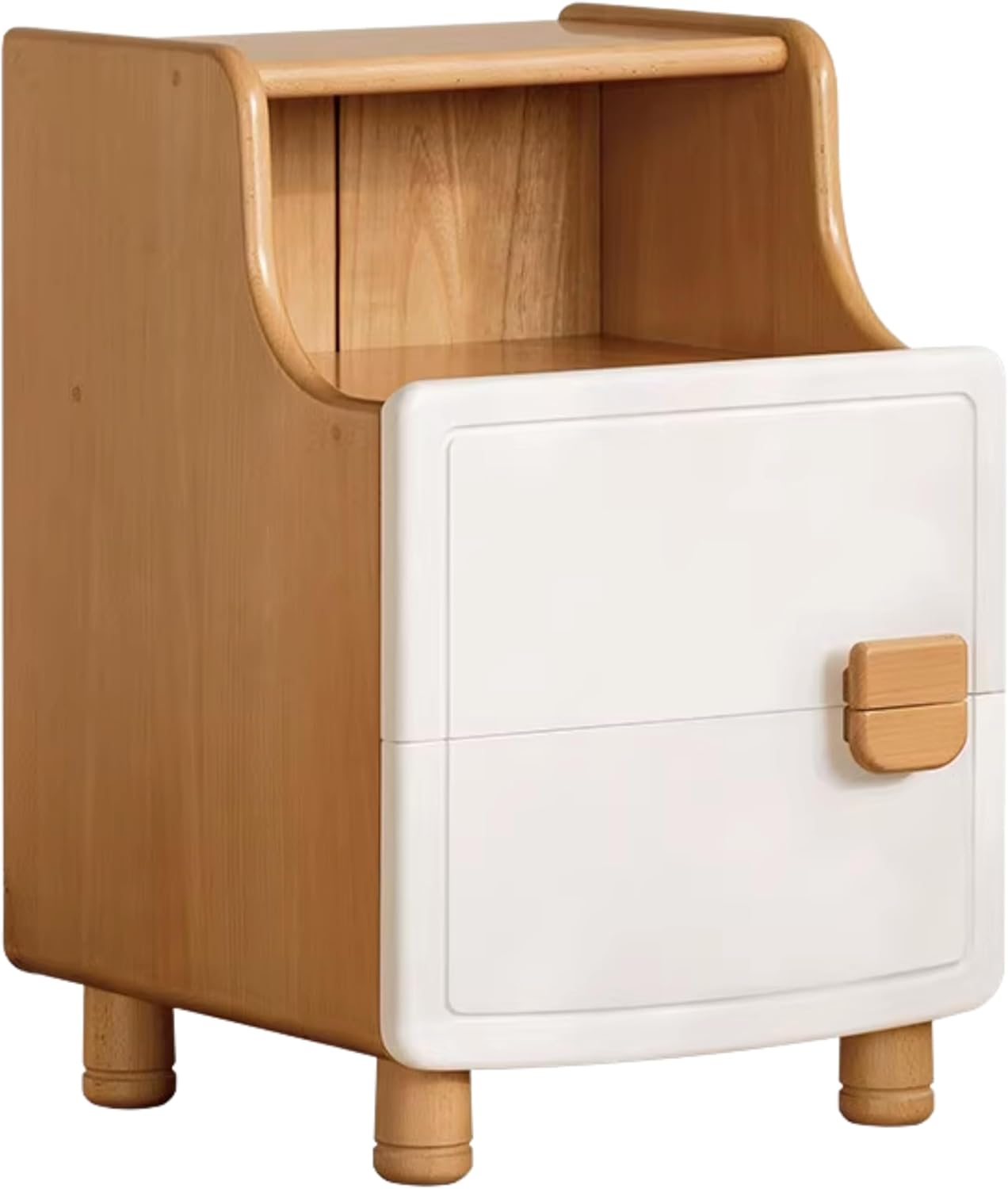 GVAwood Beech Solid Wood Modern Kids Nightstand. 11.8x15.7x23.6 inch / 30x40x60 сm/Natural Wood Color/Kids Nightstand