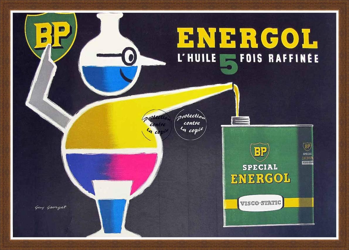 Postersandco Tm Energol Car Oil Bp Rohk Poster Reproduction 40 X 60 Cm D1 Vintage Retro Poster Bf Amazon Co Uk Home Kitchen