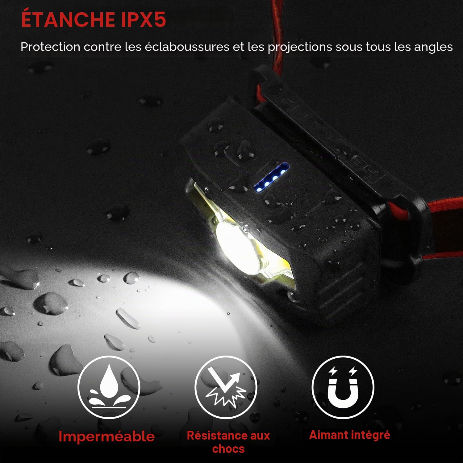 HEARMOR Casque de protection à LED en ABS - Casque forestier pour adulte - Certification EN397 et EN12492 - Absorption des chocs et résistance à la pénétration
