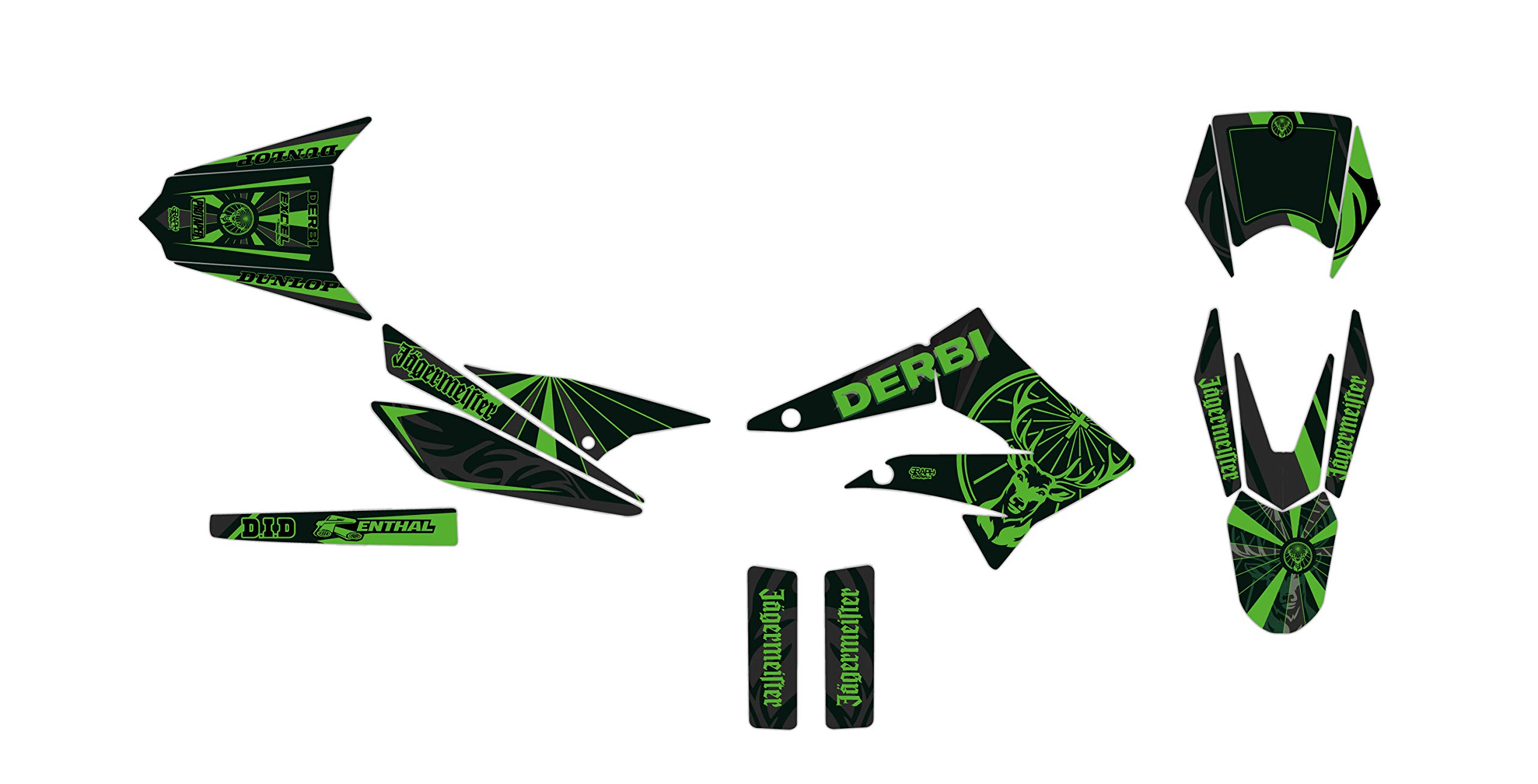 Kit déco Derbi 50 (2003/2004) - DRD XTREME - Orange - Boutique Kit Déco