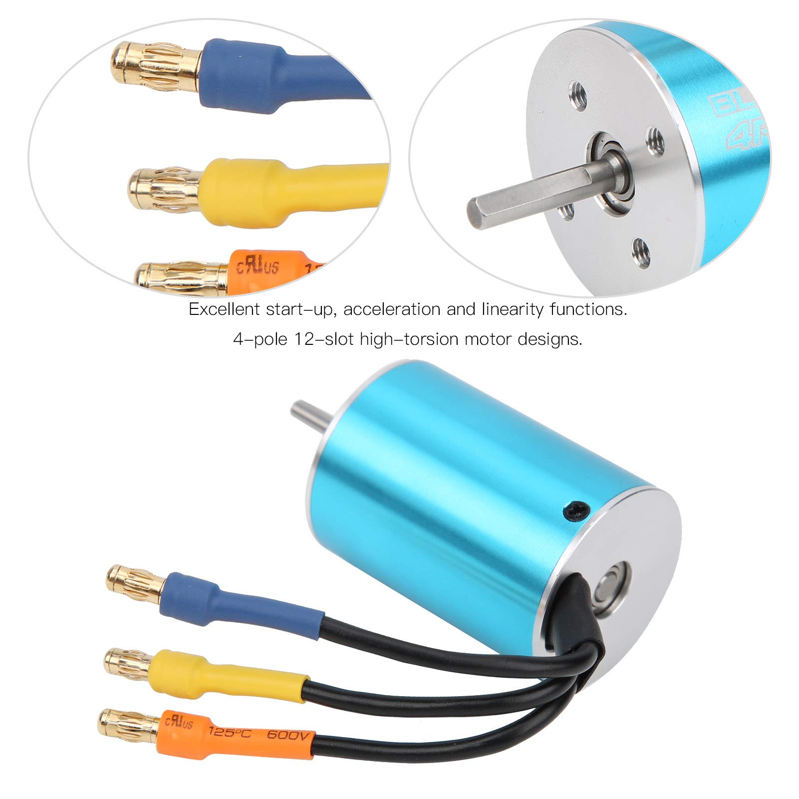 Silnik ESC Combo, 2838 4500KV 4P Bezczujnikowy silnik bezszczotkowy + 35A Bezszczotkowy ESC Nadaje się do modeli samochodów RC 1/14 1/16 1/18