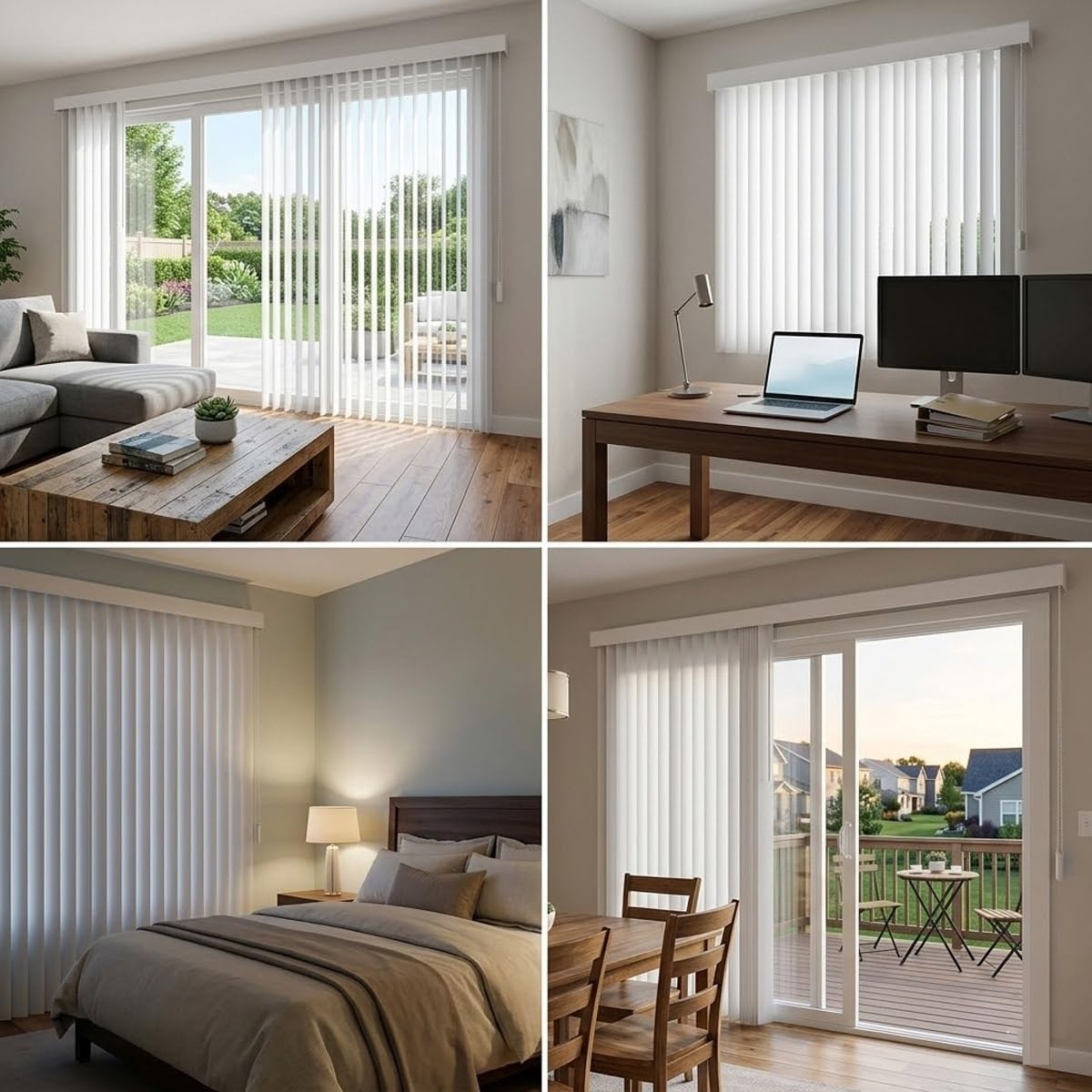 Tende A Lamelle Verticali Per Interni, Tende Verticali A Lamelle Scorrevoli, Regolazione Luce E Isolamento Termico, Veneziane Da Per Soggiorno Cucina E Ufficio(210W x 240H cm)