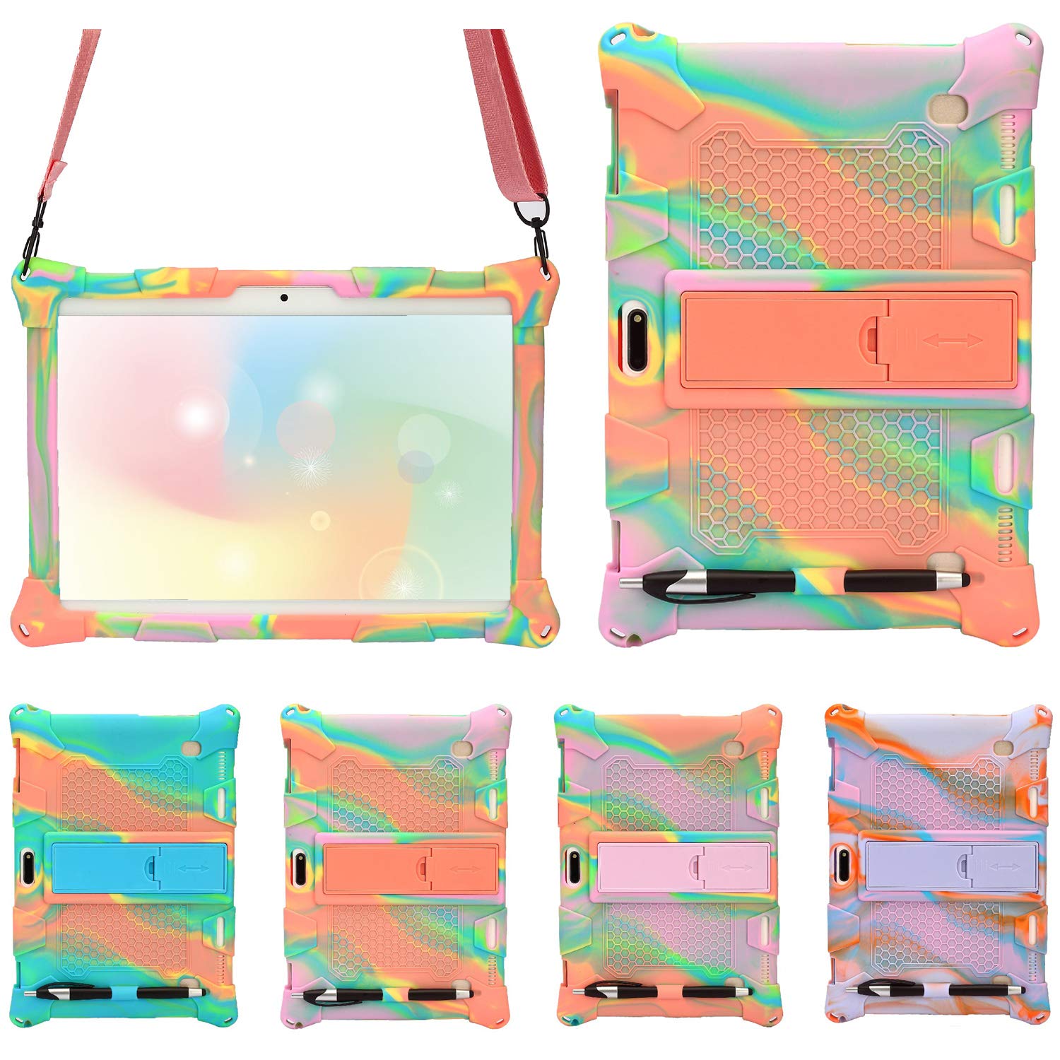 AKNICI Silicone Case for Dragon Touch Notepad K10/K10/Max10,FLYINGTECH 10,VANKYO MatrixPad S30,Lectrus 10,TenYiDe 10.1,YELLYOUTH 10,Hoozo 10,ZONKO 10.1,Victbing 10,YUNTAB 10.1,WECOOL 10, Rose Pink