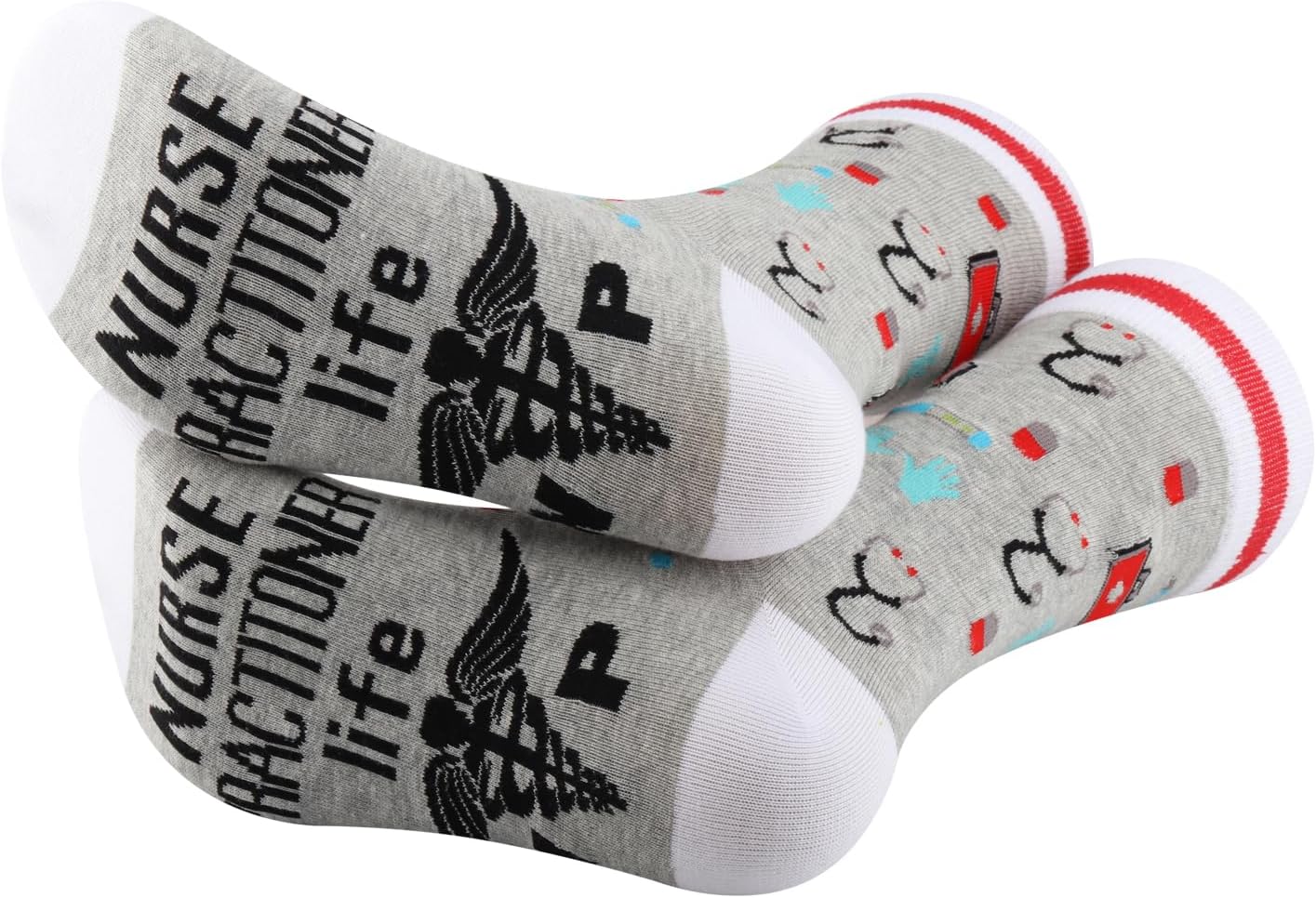 PXTIDY 2 Pairs Nurse Practitioner Socks - NP Appreciation & Nursing School Graduation Gifts - Image 3