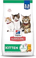 Vista 1 de Hill's Science Diet Kitten, Kitten Premium Nutrition, Dry Cat Food, Chicken Recipe, 3.5 lb Bag