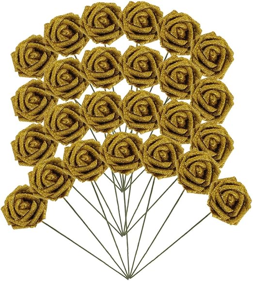 Amazon Windy 25pcs 造花 花束 母の日プレゼント 手作り バラ 蔷薇 ローズ ブーケ 枯れない花 写真撮影 部屋飾り インテリア クリスマス バレンタインデー 昇進 転居 還暦 元旦 送別会 お見舞い 結婚や出産祝い等色々な場所で活躍 造花 オンライン通販