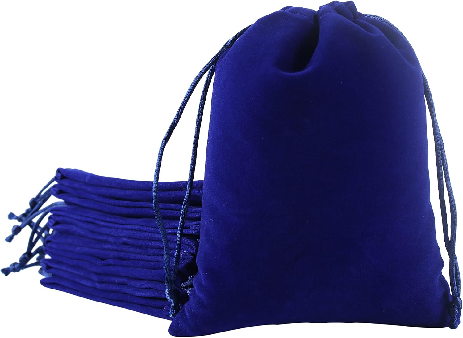 Sansam Small Velvet Drawstring Gift Bag – 20pcs Jewelry & Accessory Pouch for Bracelets, Necklaces & Gifts, Reusable with Satin Cord, Royal Blue