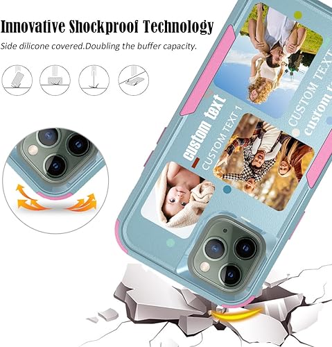 Vista 4 de Funda de teléfono con fotos personalizada para iPhone 11 Pro Max, diseño de collage de imágenes personalizadas, fundas personalizadas para impactos