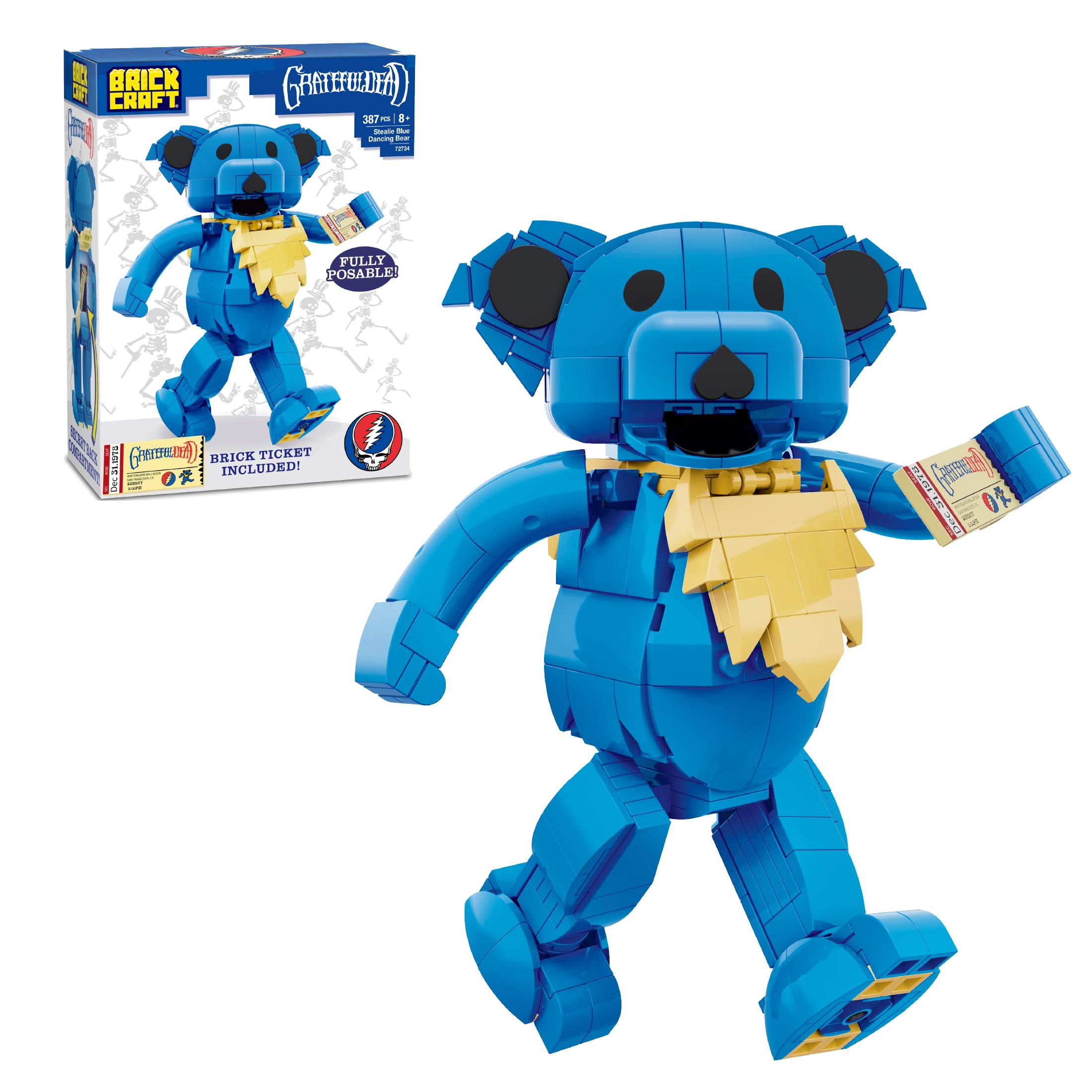 Amazon.com: Brickcraft Grateful Dead Stealie Blue Dancing Bear