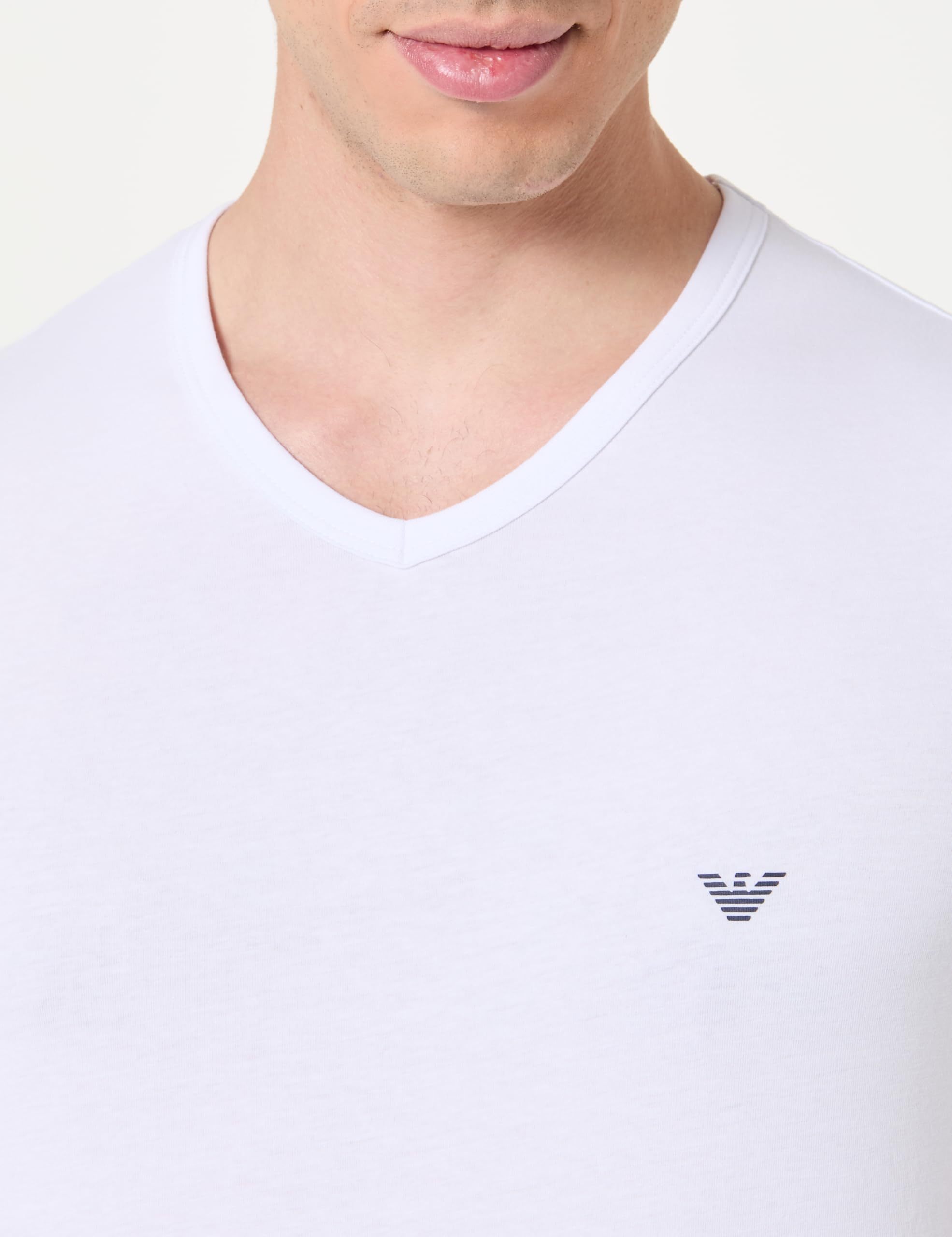 Emporio Armani Core Logoband 2-Pack T-Shirt Confezione da 2 Magliette con Scollo a V Uomo (Pacco da 2)