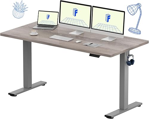 Miniatura 18 de FLEXISPOT EN1 - Escritorio eléctrico de altura ajustable de una pieza de 48 x 30 pulgadas para oficina en casa (marco plateado + parte superior