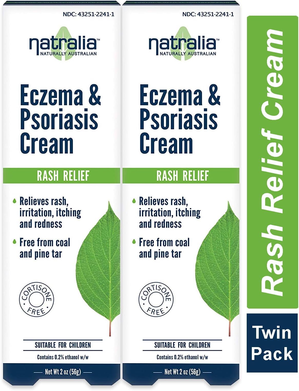 Natralia Eczema & Psoriasis Cream, 2 Ounce Tube (Pack of 2)