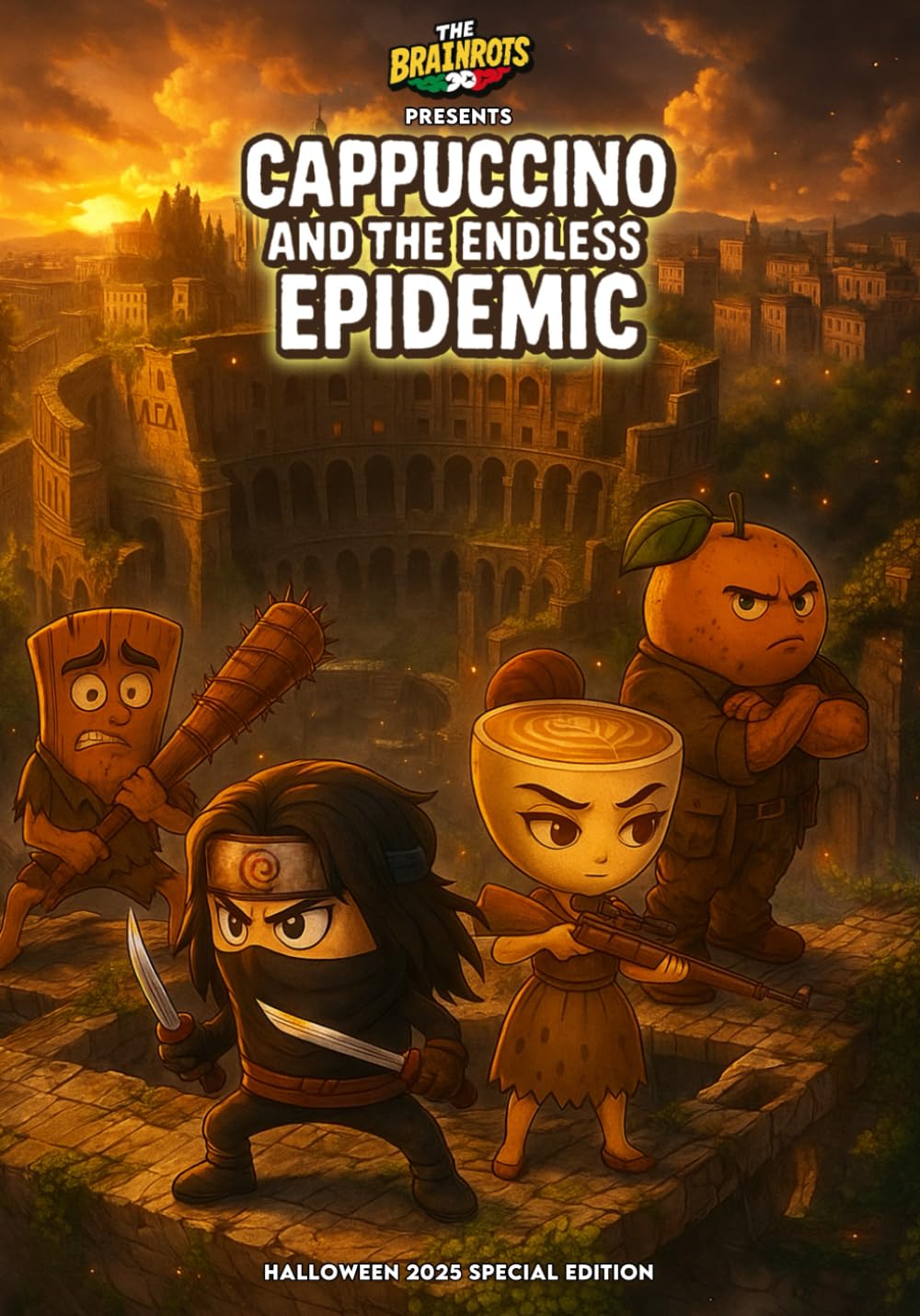 CAPPUCCINO AND THE ENDLESS EPIDEMIC - The Brainrots Comics Book: Halloween Special 2025: A Complete Story in English (The Brainrots - The comic of the Italian Brainrot characters [ English Version ])