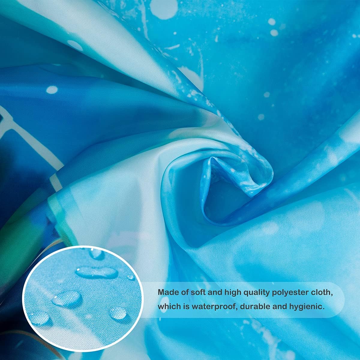 Sea Turtle Shower Curtain Sets, Bathroom Rugs and Accessories, Ocean Nautical Shower Curtain with 12 Hooks, Durable Waterproof Fabric Shower Curtain Set : Home & Kitchen