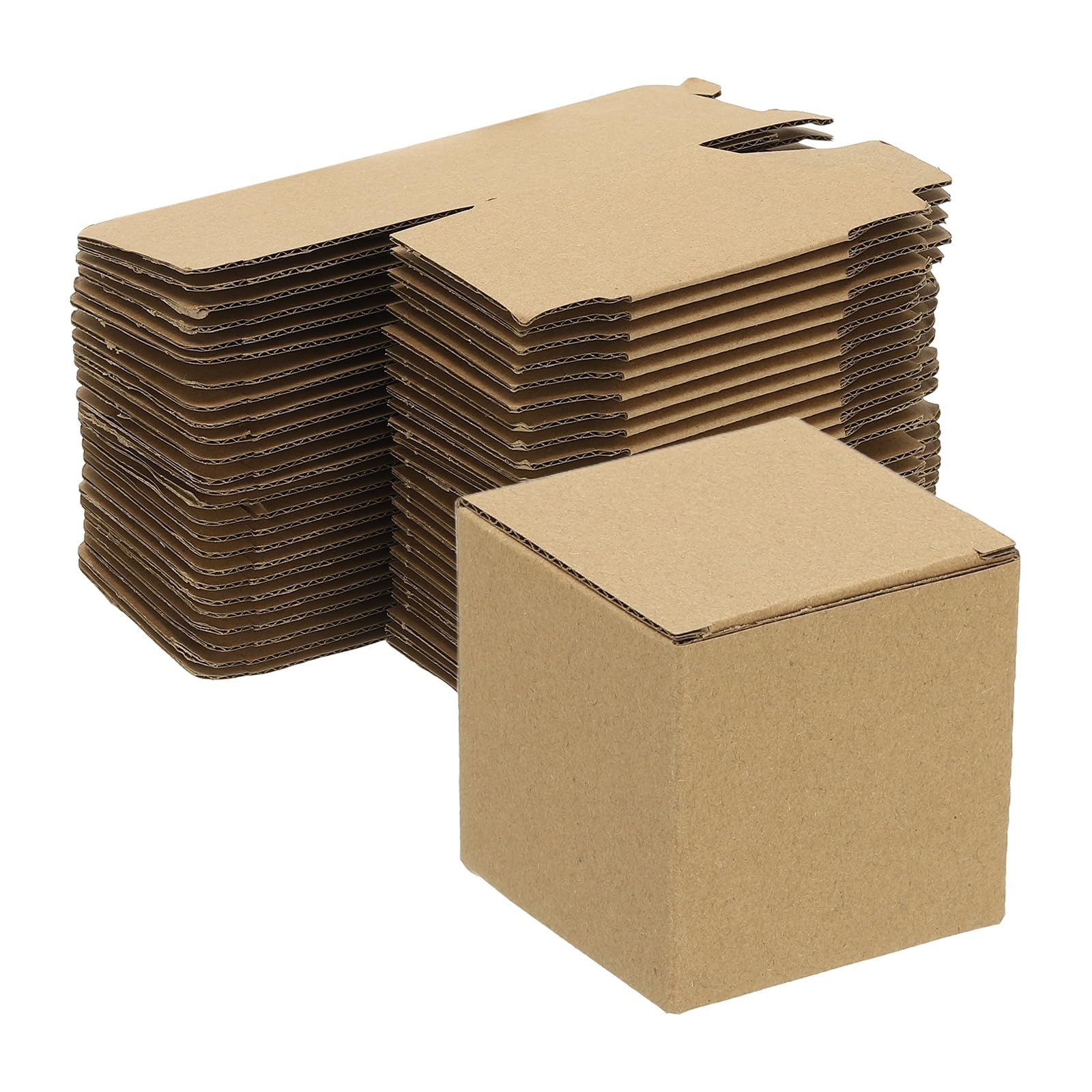Boîtes cadeaux en papier kraft PATIKIL 5cm lot de 25 petits coffrets marrons avec couvercles