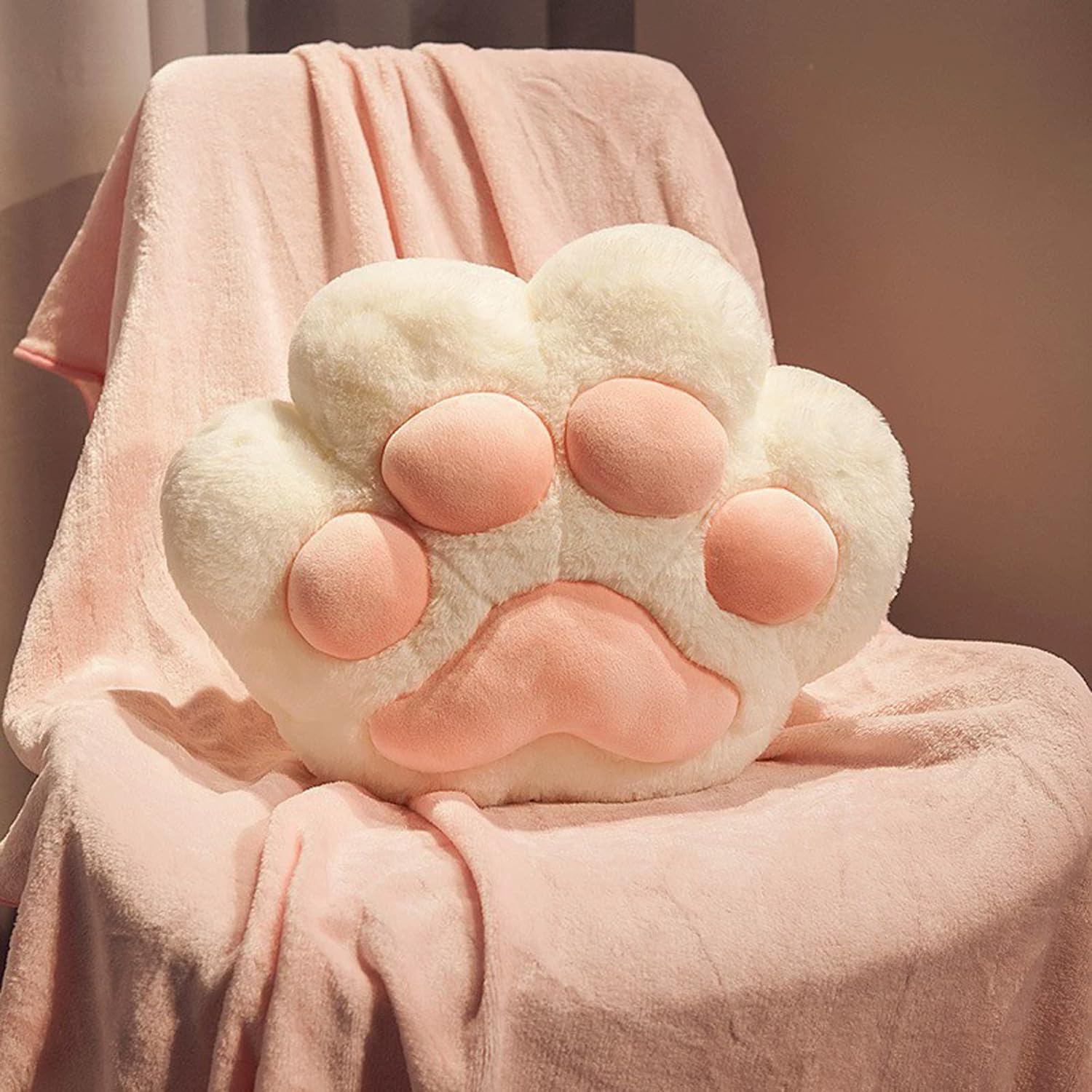 Coussin de soutien dorsal fantaisie blanc pour chaise, canapé et lit