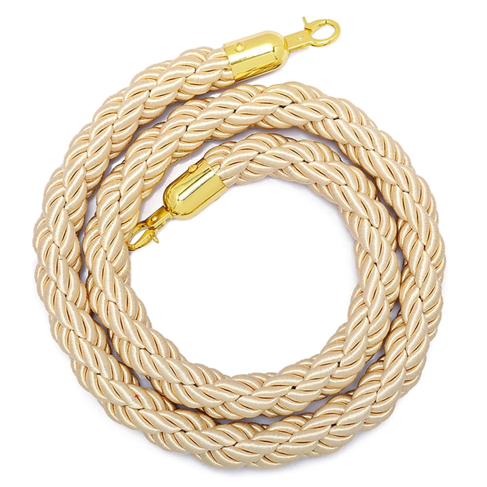 Braided Rope - 274cm Hemp Queue Management Cord for Hotels & Cinemas Stylish Barrier Rope for Crowd Control and Event Management