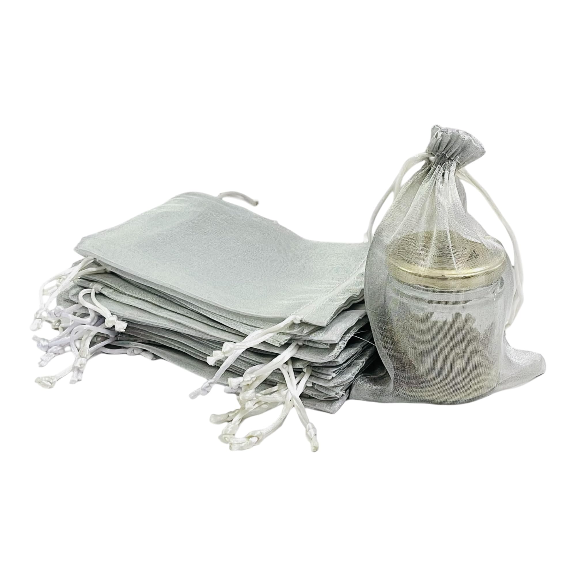 Moira Womens Small Potli Gift Bags Tissue Silk (18 cm X 12 cm) Pack of 25 (Silver) (B0D2V4STKT) Amazon Price History, Amazon Price Tracker
