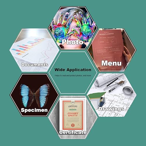 Miniatura 6 de BESTEASY Bolsas de laminación térmica, 5 mil de grosor, papel laminado transparente de 9 x 11.5 pulgadas para laminador, capacidad para hojas de