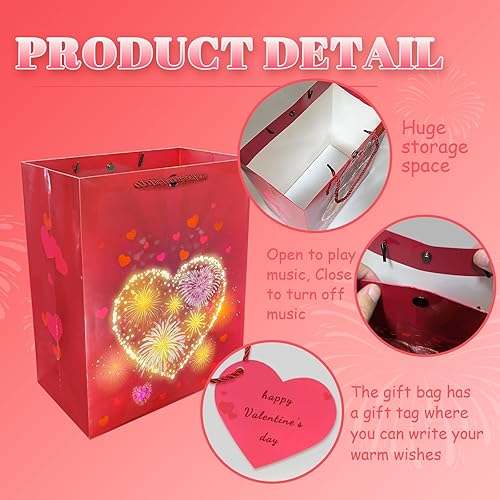 Miniatura 3 de Bolsa de regalo para el día de San Valentín diseñada para el día de San Valentín, bodas y aniversarios, las bolsas de regalo del día de San Valentín