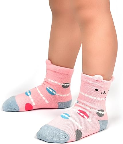Miniatura 2 de 12 pares de calcetines de agarre para niña, antideslizantes, de algodón, antideslizantes para niñas
