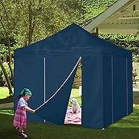 Vista 40 de COOSHADE Instant Canopy SunWall - Toldo de pared lateral de 10 x 10 pies para tienda de campaña desplegable, paquete de 1 pared lateral, color azul