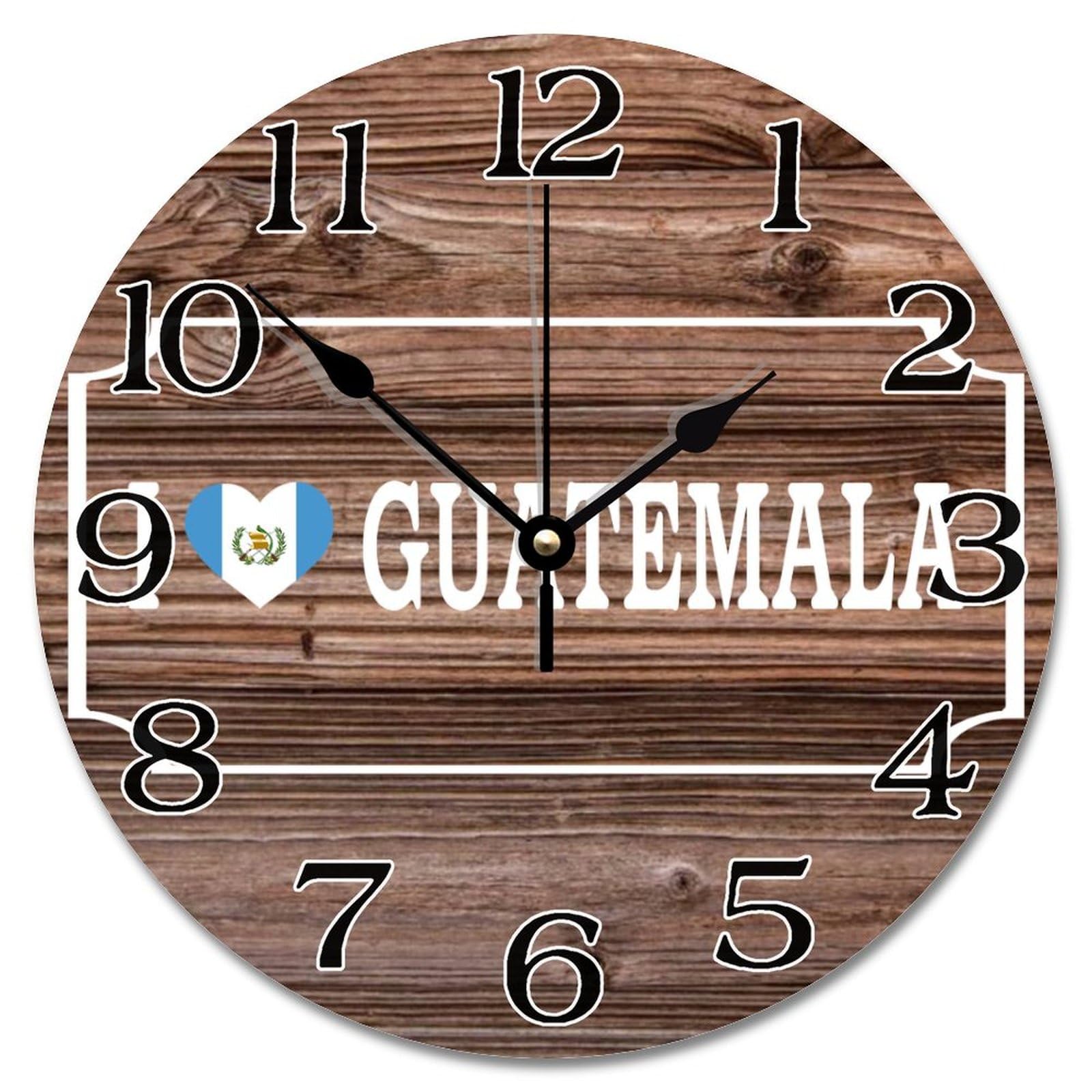 Horloge murale en bois Guatemala pour une ambiance chaleureuse dans la cuisine