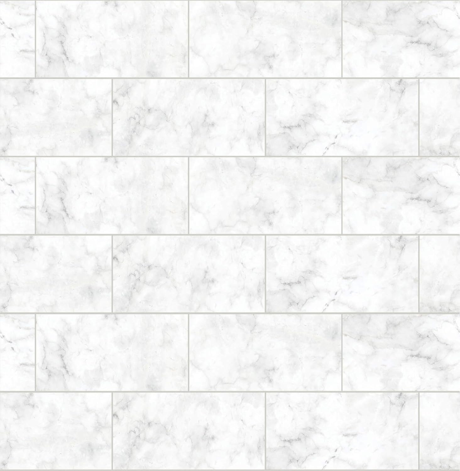 Brewster Home Fashions InHome NHS3204 Metro CarraraPeel Peel and Stick Wallpaper, White