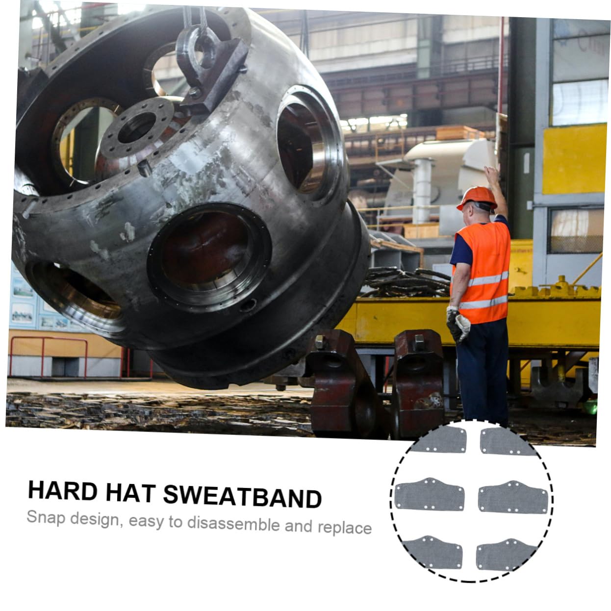 DOITOOL 6 Stück Schutzhelm-Schweißband Übungszubehör Metall-Stirnband Baumwoll-Stirnband Sportzubehör Absorbierendes Hutfutter Schweißband Schutzhelme Stoff Mehrfarbige