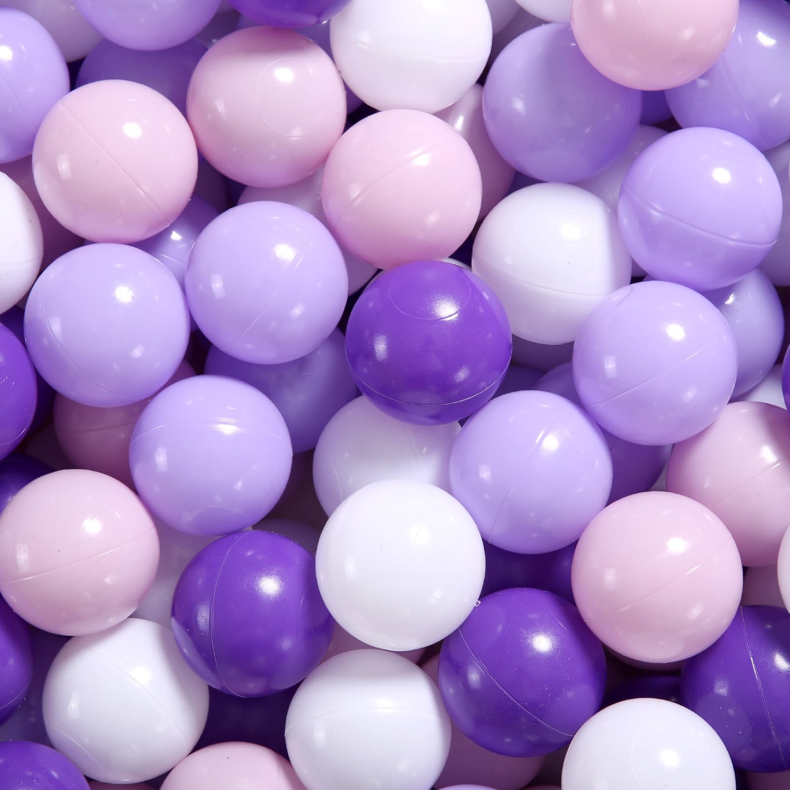GOGOSO Balls Pit Balls for Toddlers Kids Girls Boys Plastic Playballs Playhouse, Baby Pool, Fun Centers, Phthalate Free BPA Free,2.2inch,100pcs(Purple)