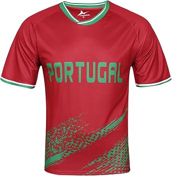 Football Jersey Short Sleeve For Women Men Youth Portugal Soccer Jersey Stylish Design Moisture-Wicking Fabric Ideal For Football Fans And Sports Activities