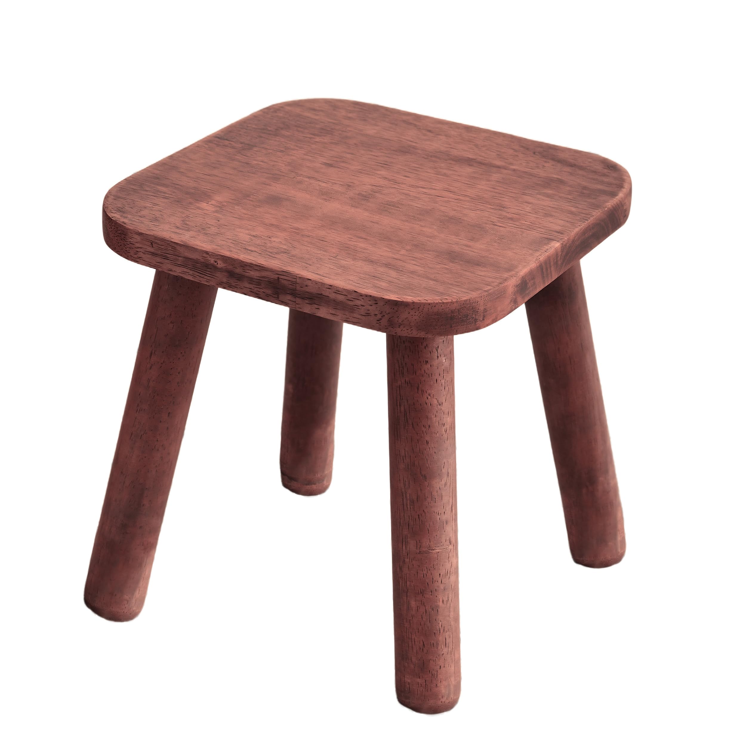 XIHESHIJ Compact Wooden Step Stool for Adults & Kids - Durable, Multi-Functional with Safety Pads Easy to Assemble Portable Ideal for Kitchen, Bathroom, and Home Decor - Classic 9.3