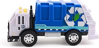 Mighty Fleet Toughest Minis 5" Garbage Truck Toy w/Lights & Sounds, Realistic Design & Batteries Included - Age 3+