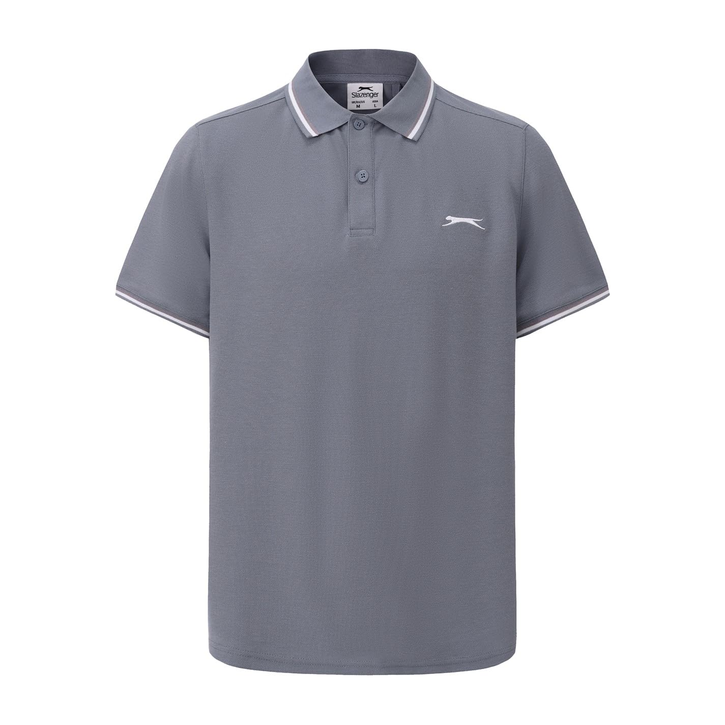Slazenger Men's Grey Tipped Polo Shirt in Size XL, Sports Direct