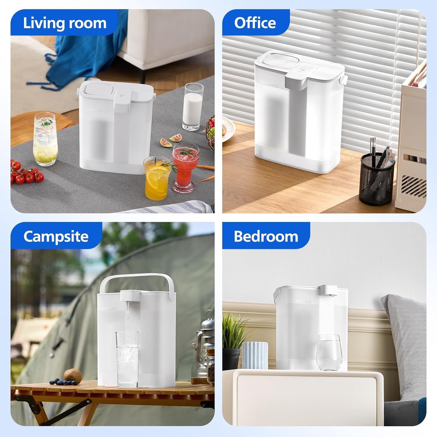 PHILIPS 12 Cup Water Filter Pitcher with Pro Filter - ADD5912, Rechargeable Water Dispenser, Water Purifier Filter for Fridge Door, 1 Pro Filter for 6 Months/180 Gallons, Reduces Lead & 57 impurities - Image 5