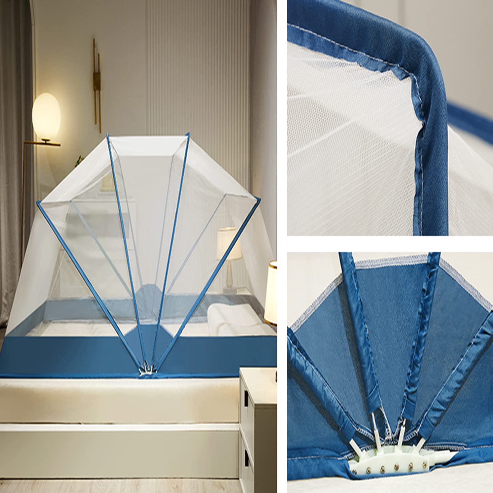Mosquitera portátil, mosquitera Plegable Alta, Tienda de campaña sin instalación, mosquitera cómoda, Transpirable, fácil de Instalar y Lavar para Cama, Patio, Viajes, B, 120 * 190