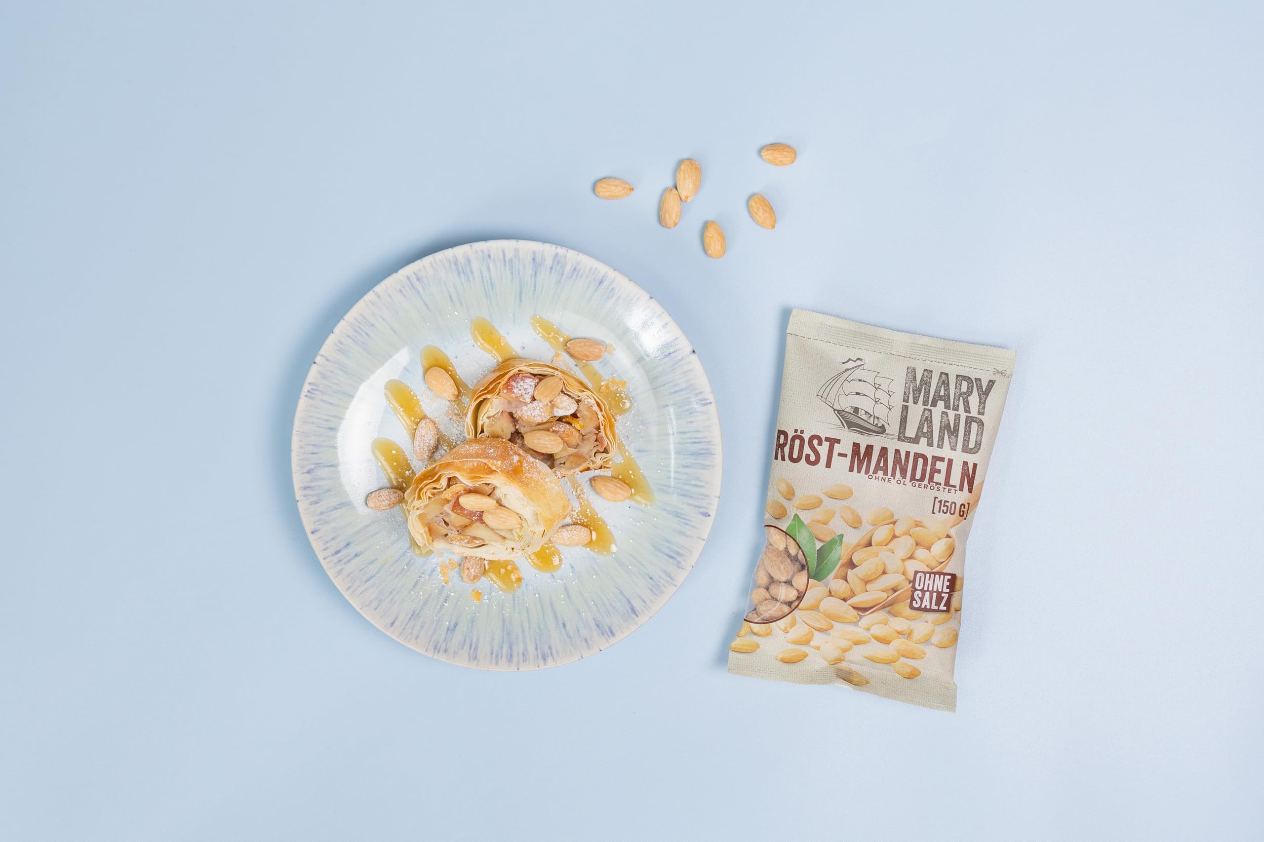 Maryland Röst-Mandeln 150g Beutel 10er Pack - Mandeln schonend ohne Öl geröstet - aus eigener Röstung in Deutschland (10 x 150g)