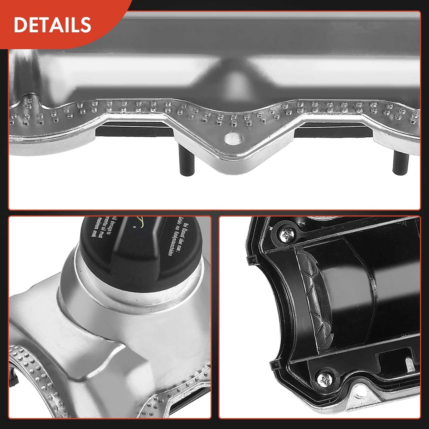 A-Premium Engine Valve Cover, with Gasket & Oil Filler Cap, Compatible with Volkswagen Beetle 1998-2005, Golf 1999-2006, Jetta 1999-2005, L4 1.9L SOHC, Replace # 038103469E