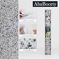 Vista 7 de Papel de contacto para encimera de terrazo gris de 400 x 15.8 pulgadas, impermeable, autoadhesivo, granito, mármol, papel tapiz de vinilo