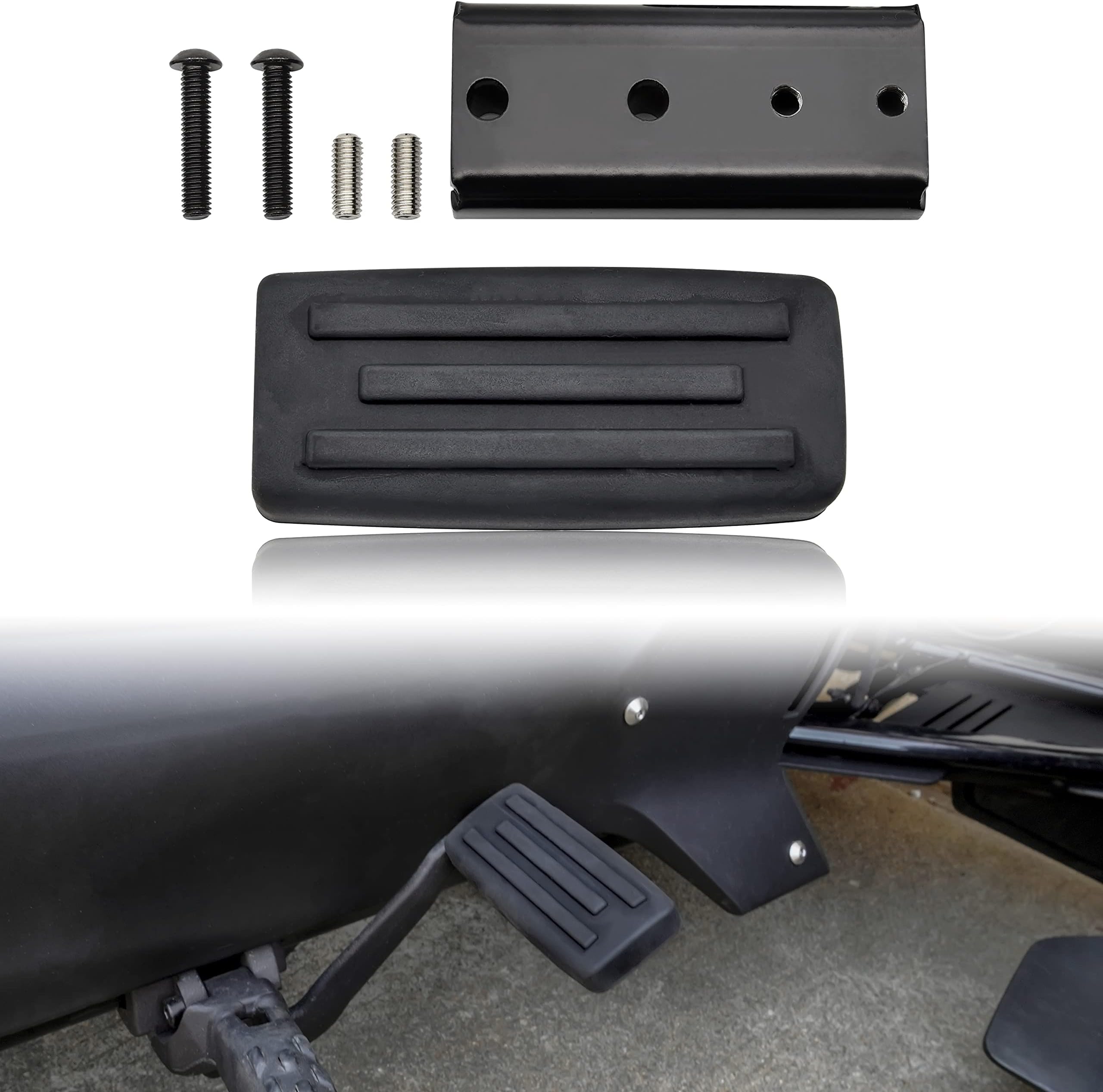 SAUTVS Black Larger Brake Pedal for Can Am Ryker, Extended Brake Foot Rest Peg Pedal Footboards for Can-Am Ryker 600 900 Sport & Ryker Rally Edition All Models Accessories (1PC)