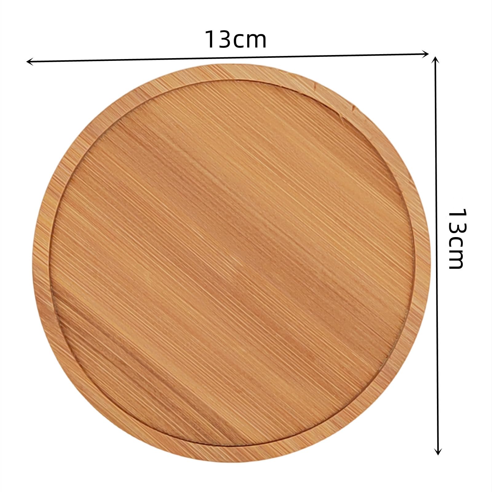 4PCS Bamboo Mosaic Coasters, Blank Base Trays for Crafts DIY Mosaic Supplies Drinking Cup Coaster, Plant Coaster, Art Plate (Round L) - Image 2